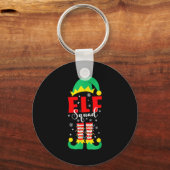 Elf Family Christmas Matching Pajamas Funny Xmas E Schlüsselanhänger (Vorderseite)
