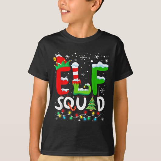 Elf Family Christmas Matching Pajamas Funny Xmas E T-Shirt (Vorderseite)