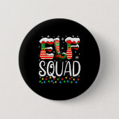 Elf Family Christmas Matching Pajamas Xmas Elf Squ Button (Vorderseite)