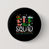 Elf Family Christmas Matching Pajamas Xmas Elf Squ Button (Vorderseite)