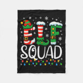 Elf Family Christmas Matching Pajamas Xmas Elf Squ Fleecedecke (Vorderseite)