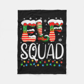 Elf Family Christmas Matching Pajamas Xmas Elf Squ Fleecedecke (Vorderseite)