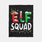 Elf Family Christmas Matching Pajamas Xmas Elf Squ Fleecedecke (Vorderseite)