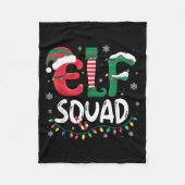 Elf Family Christmas Matching Pajamas Xmas Elf Squ Fleecedecke (Vorderseite)