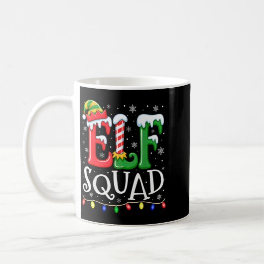 Elf Family Christmas Matching Pajamas Xmas Elf Squ Kaffeetasse (Links)
