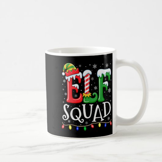 Elf Family Christmas Matching Pajamas Xmas Elf Squ Kaffeetasse (Rechts)