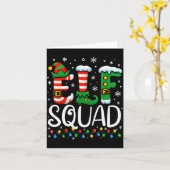 Elf Family Christmas Matching Pajamas Xmas Elf Squ Karte (Gelbe Blume)