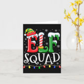 Elf Family Christmas Matching Pajamas Xmas Elf Squ Karte (Gelbe Blume)