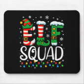 Elf Family Christmas Matching Pajamas Xmas Elf Squ Mousepad (Vorne)
