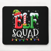 Elf Family Christmas Matching Pajamas Xmas Elf Squ Mousepad (Vorne)