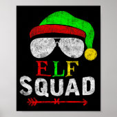 Elf Family Christmas Matching Pajamas Xmas Elf Squ Poster (Vorne)