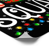 Elf Family Christmas Matching Pajamas Xmas Elf Squ Poster (Ecke)