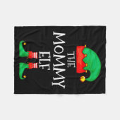 Elf Family Christmas Mommy Mom Mother Mama Elf Swe Fleecedecke (Vorderseite (Horizontal))
