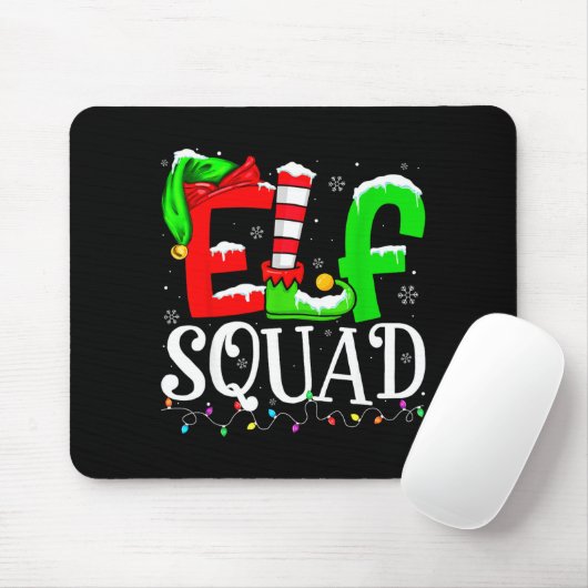Elf Family Christmas Shirts Matching Pajamas Xmas Mousepad (Mit Mouse)