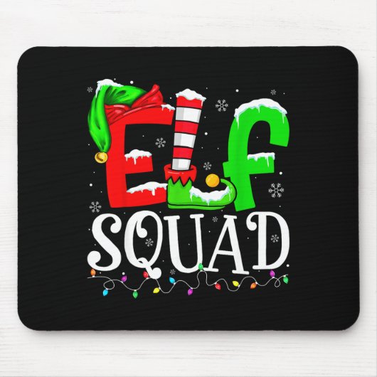 Elf Family Christmas Shirts Matching Pajamas Xmas Mousepad (Vorne)