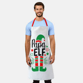 Elf Family Fun | Roter und grüner Papa Elf Schürze