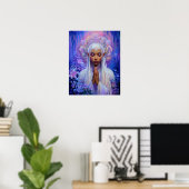 Elf Fantasy Art Black Queen Goddess Poster (Heimbüro)