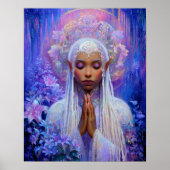 Elf Fantasy Art Black Queen Goddess Poster (Vorne)