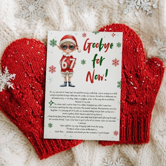 Elf Farewell Goodbye Letter Christmas 6 7 trend Einladung