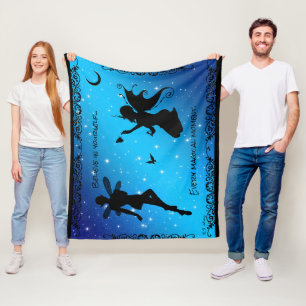 Elf Fee Schmetterling Glaube -Fantasy Med mit Schw Fleecedecke