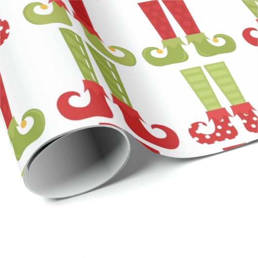 Elf feet geschenkpapier (Rolleneckpunkt)