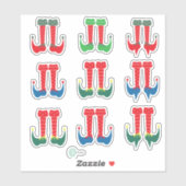 Elf Feet und Elf Heelses Weihnachtsplaner Stickers Aufkleber (Blatt)