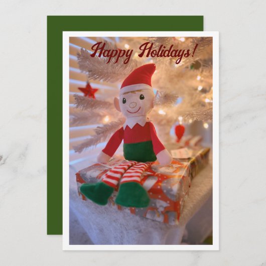 Elf Feiertagskarte (Vorne/Hinten)