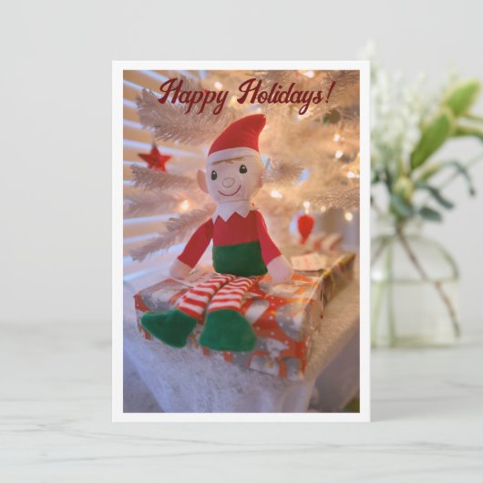 Elf Feiertagskarte (Stehend Vorderseite)