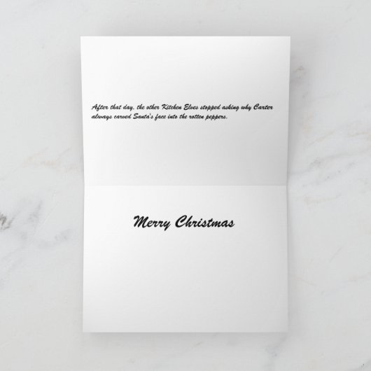 Elf Feiertagskarte (Innenseite)