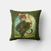 Elf Feline Fantasy Adventure Kissen (Rückseite)