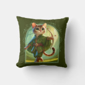 Elf Feline Fantasy Adventure Kissen (Vorderseite)