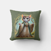 Elf Feline Fantasy Adventure Kissen (Vorderseite)