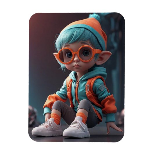 Elf Flexible Foto Magnet (Vertikal)