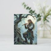 Elf Flute Postkarte (Stehend Vorderseite)