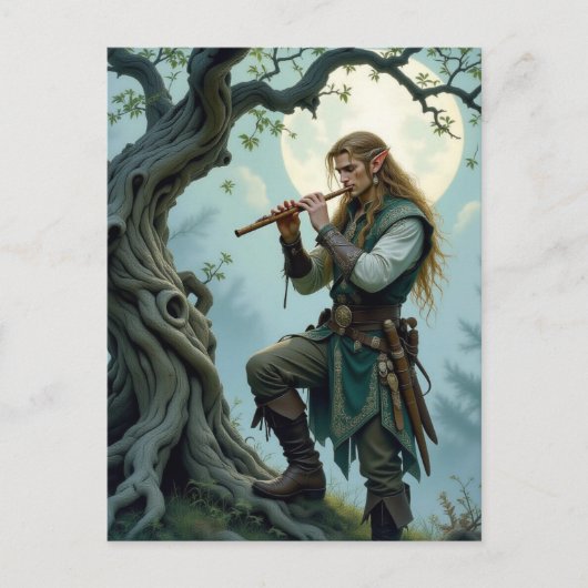 Elf Flute Postkarte (Vorderseite)