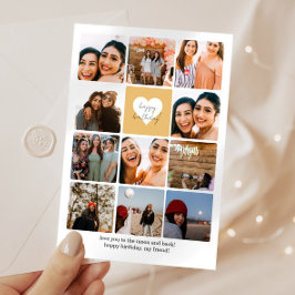 Elf Foto Collage Bester Freund Happy Geburtstag Karte