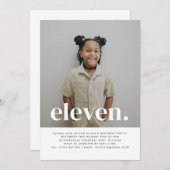 Elf Fotos zum Geburtstag Einladung (Vorne/Hinten)