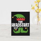 Elf Funny Matching Family Group Chri als Headstart Karte (Gelbe Blume)