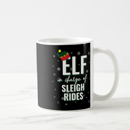 Elf für Sleigh Rides Holiday Christmas Ma Kaffeetasse (Rechts)