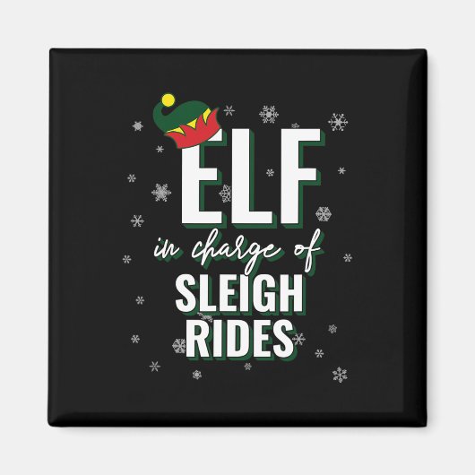 Elf für Sleigh Rides Holiday Christmas Ma Magnet (Vorne)