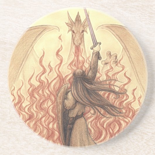 Elf gegen Drachen Untersetzer (Vorne)