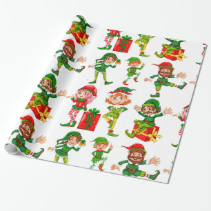 Elf Geschenkpapier