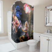 Elf Girl and Fish Duschvorhang (Beispiel)