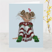 ELF GIRL BIRTHDAY CARD KARTE (Gelbe Blume)