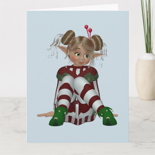 ELF GIRL BIRTHDAY CARD KARTE (Vorderseite)