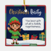 Elf Girl Christmas Ornament (Vorderseite)