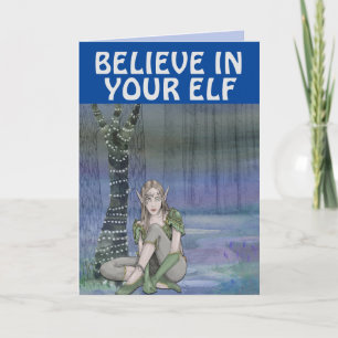 ELF GIRL FANTASY CHRISTMAS CARDS KARTE
