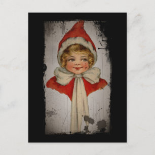 Elf Girl in einem Roten Kap Postkarte