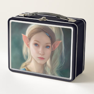 ELF GIRL METAL RETRO LUNCHBOXES METALL BROTDOSE