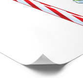 Elf Girl mit Candy Cane Poster (Ecke)